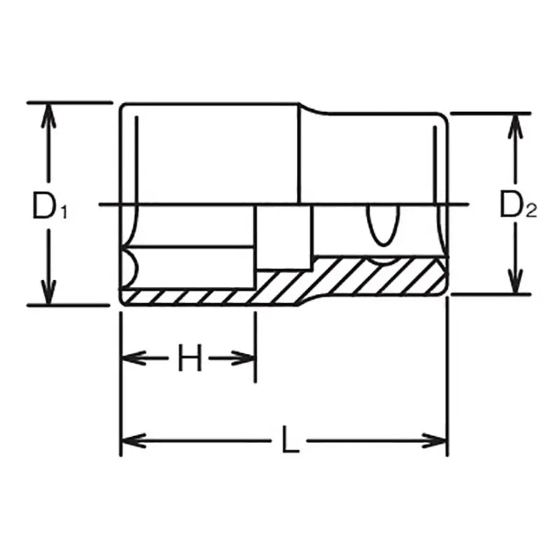 Ko-ken Tools 1 Sq. Dr. Socket 40mm 6 point Length 65mm Ko-ken Tools