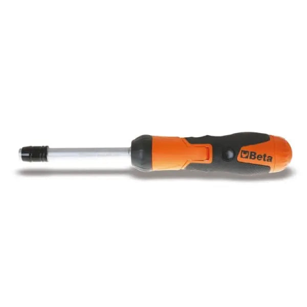 Beta Tools (Article# 855P) Reversible Ratchet Bit Holder with Articulated Handle and 7 Built-in Bits - BT 008550011 