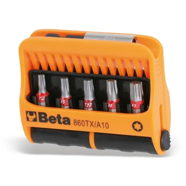 Beta Tools (Article# 860TX/A10) Set of 10 Bits with Magnetic Holder and Plastic Case - BT 8600970 Beta Tools