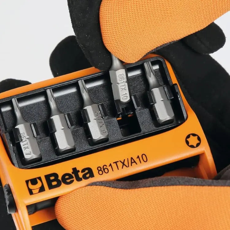 Beta Tools (Article# 861TX/A10) Magnetic Bit Holder with 10 Bits and Pocket Case - BT 008610870