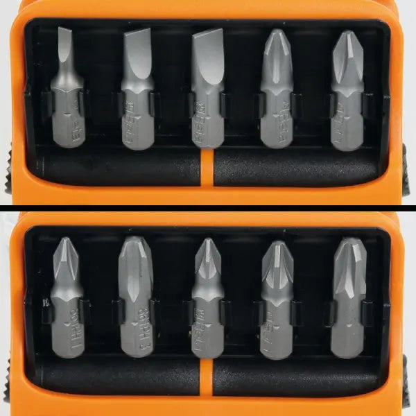Beta Tools (Article# 861MIX/A10) Set of 10 Bits and Magnetic Bit Holder with Pocket Case - BT 008610800 