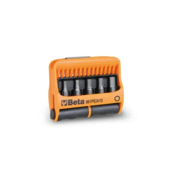 Beta Tools (Article# 861PE/A10) Magnetic Bit Holder with 10 Bits and Pocket Case - BT 008610820 