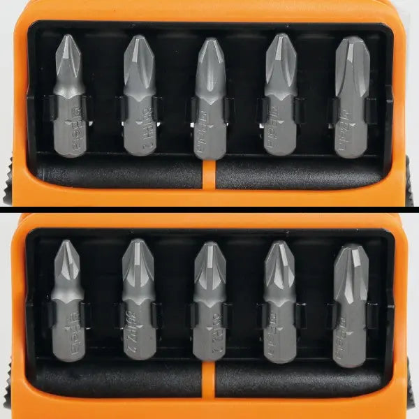 Beta Tools (Article# 861PHZ/A10) Magnetic Bit Holder with 10 Bits and Pocket Case - BT 008610810 