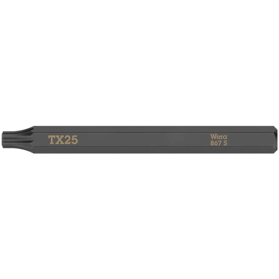 Wera 867 S TORX Bit for Impact Screwdrivers, Tip Size TX15 - WE 05018166001 