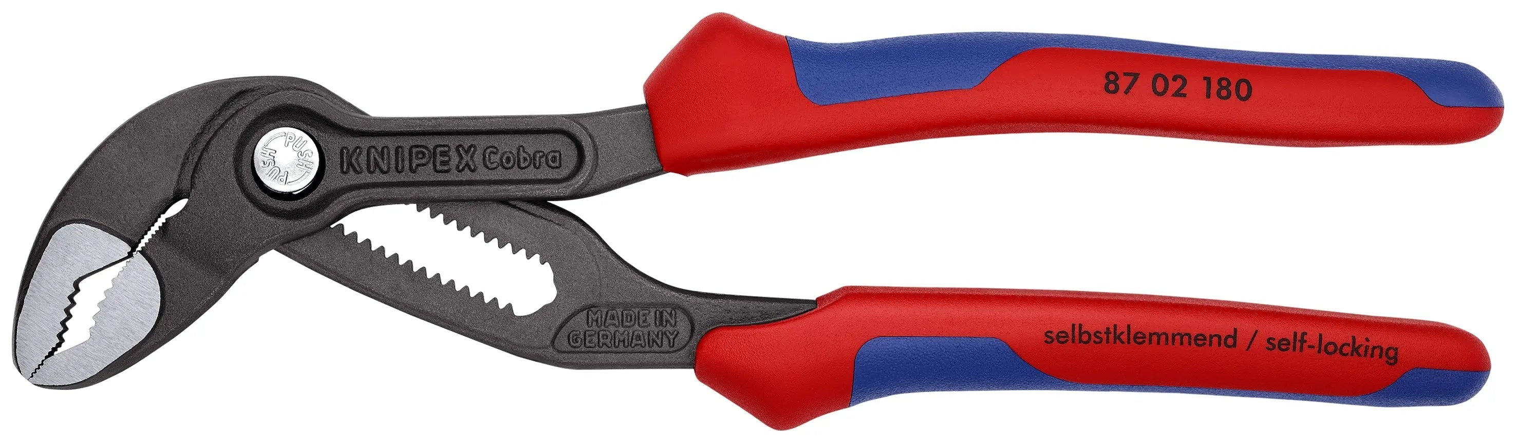 Knipex 87 02 180 KN | Cobra Water Pump Pliers, Multi-Component Knipex