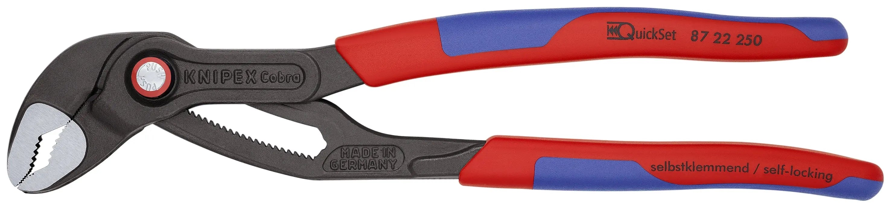 Knipex 87 22 250 KN | Cobra QuickSet Pump Pliers, Multi-Component Knipex