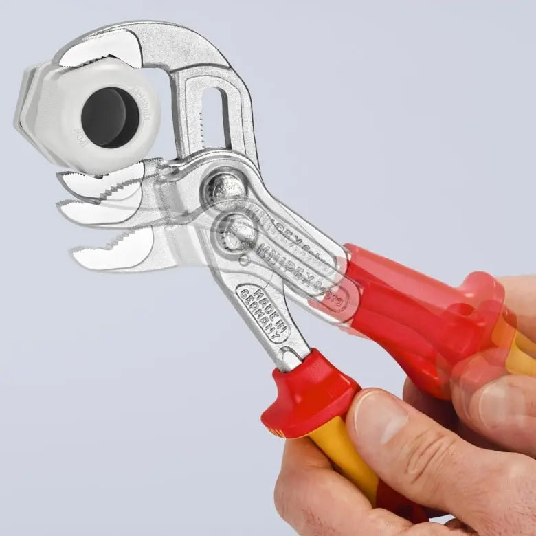 Knipex Cobra 1000V Insulated High-Tech Tethered Attachment Water Pump Plier, 10 in - KN 87 26 250 T Knipex