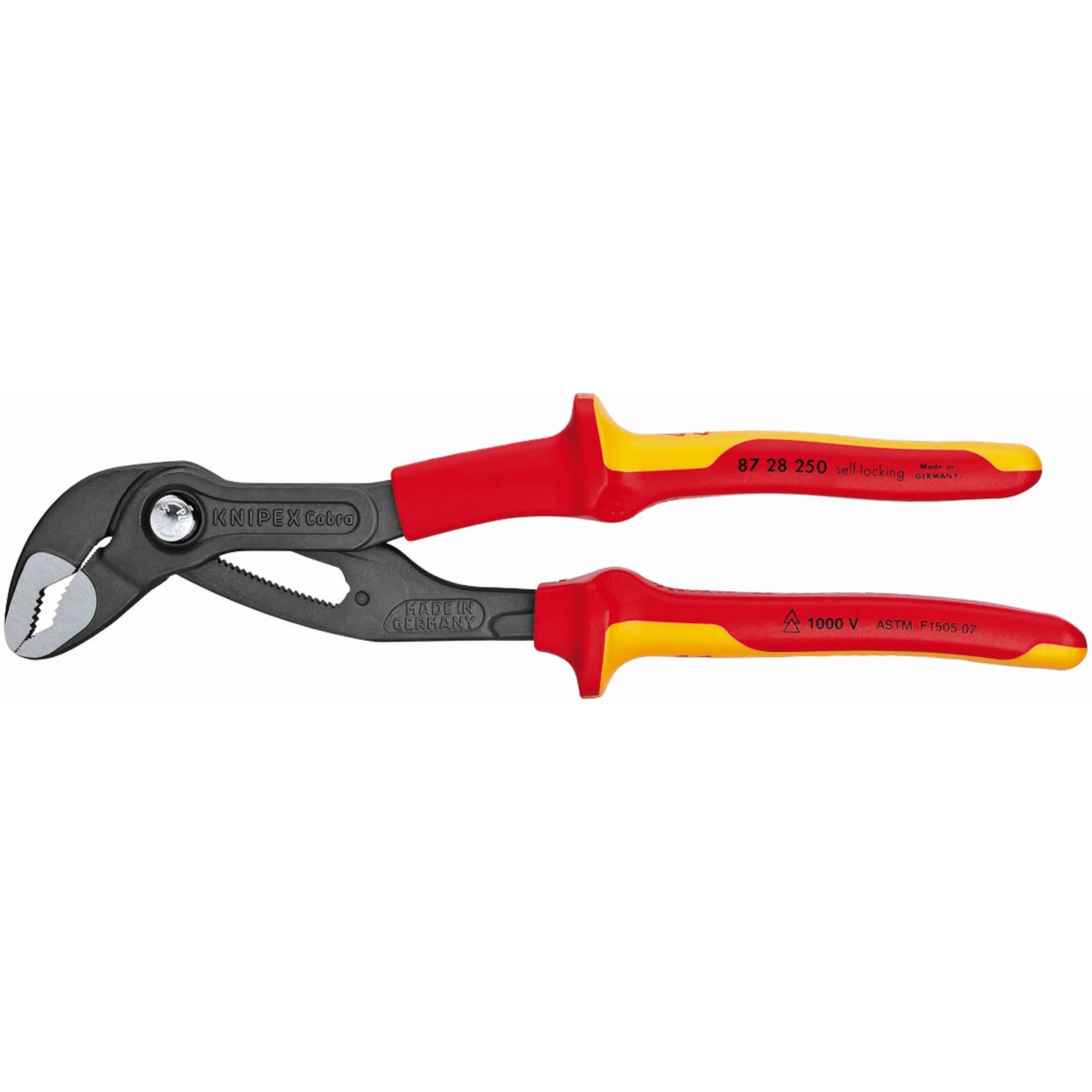Knipex 87 28 250 SBA KN | Cobra QuickSet Pump Pliers, 1000V Insulated Knipex