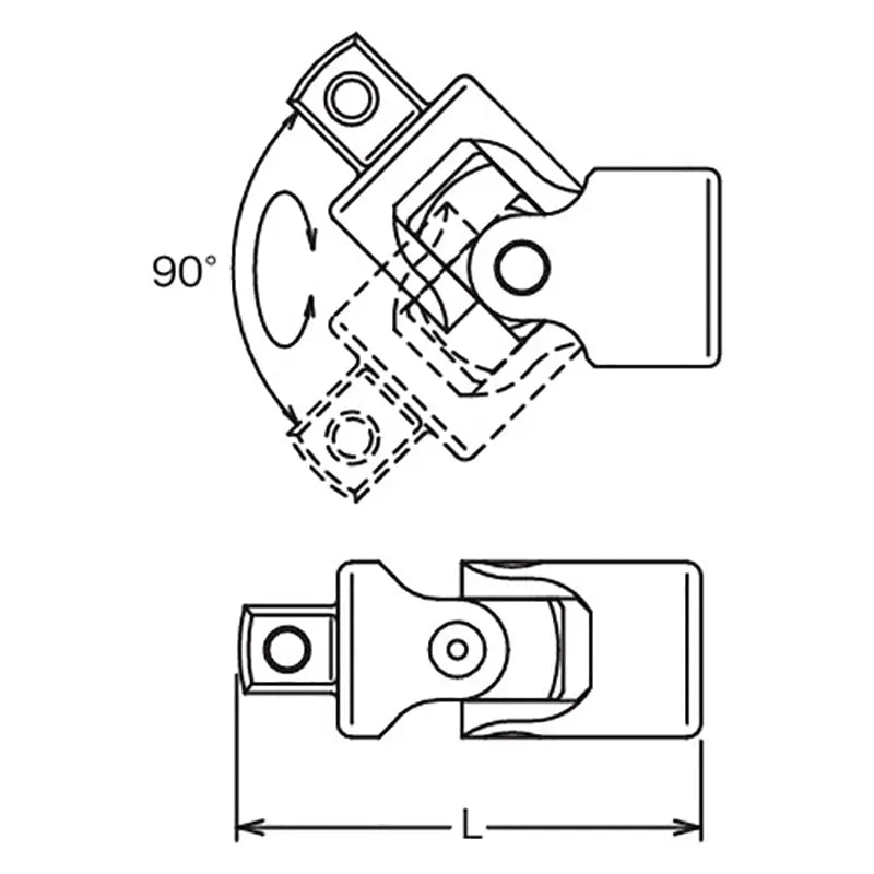 Ko-ken Tools 1 Sq. Dr. Universal Joint Length 143mm Ko-ken Tools