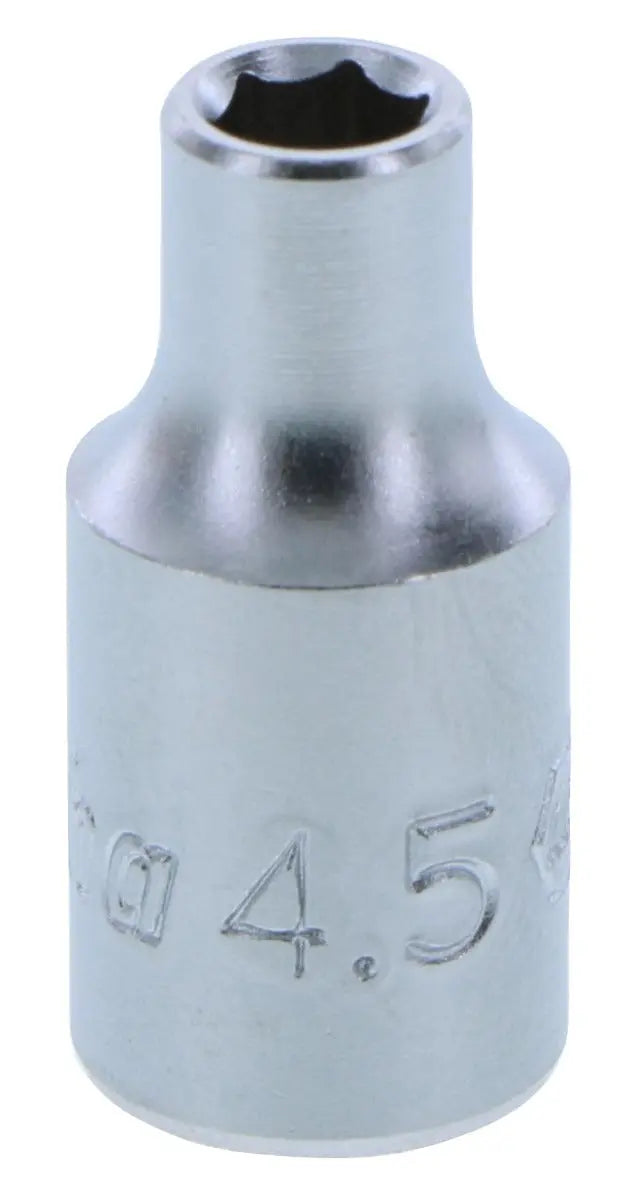 Wiha 33324, 1/4" Drive Socket, 6 Point, 4.5mm Wiha