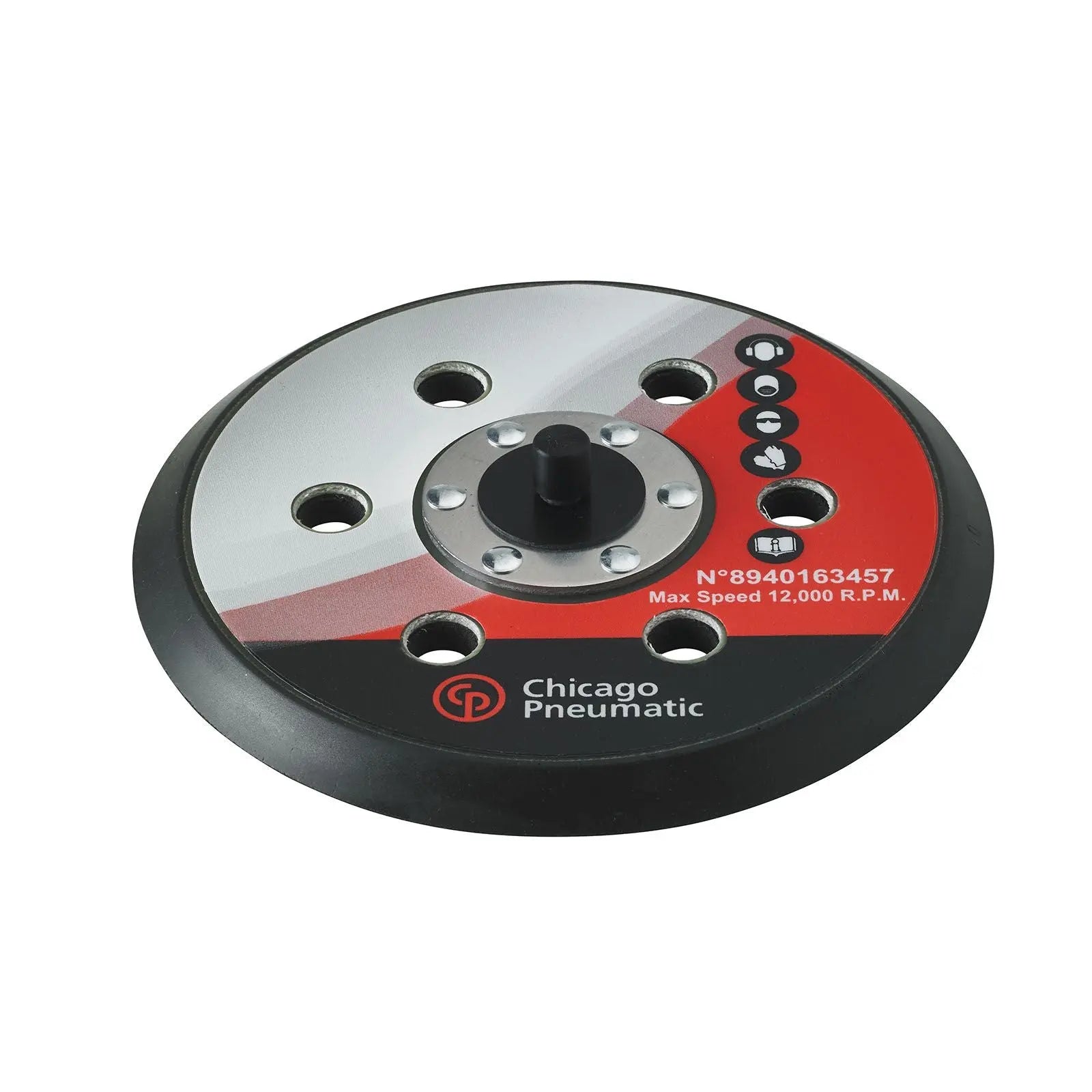 Chicago Pneumatic 6 in PSA Pad with 6 Holes, 5/16 - 24, 123GR CP - CP 8940163457 Chicago Pneumatic