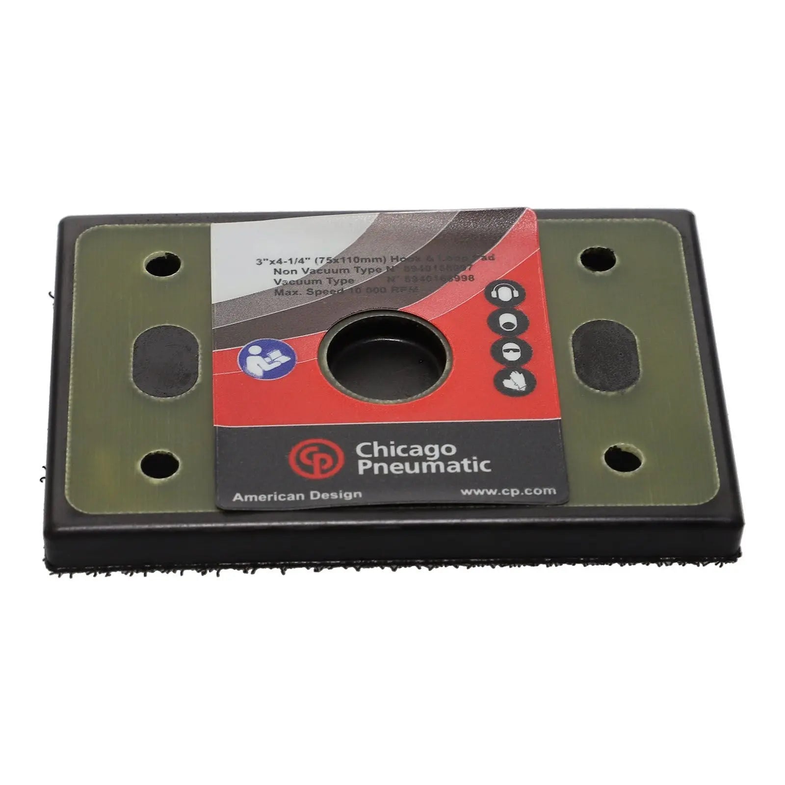 Chicago Pneumatic 74 x 109mm Non Vacuum Hook and Loop Pad - CP 8940168997 Chicago Pneumatic