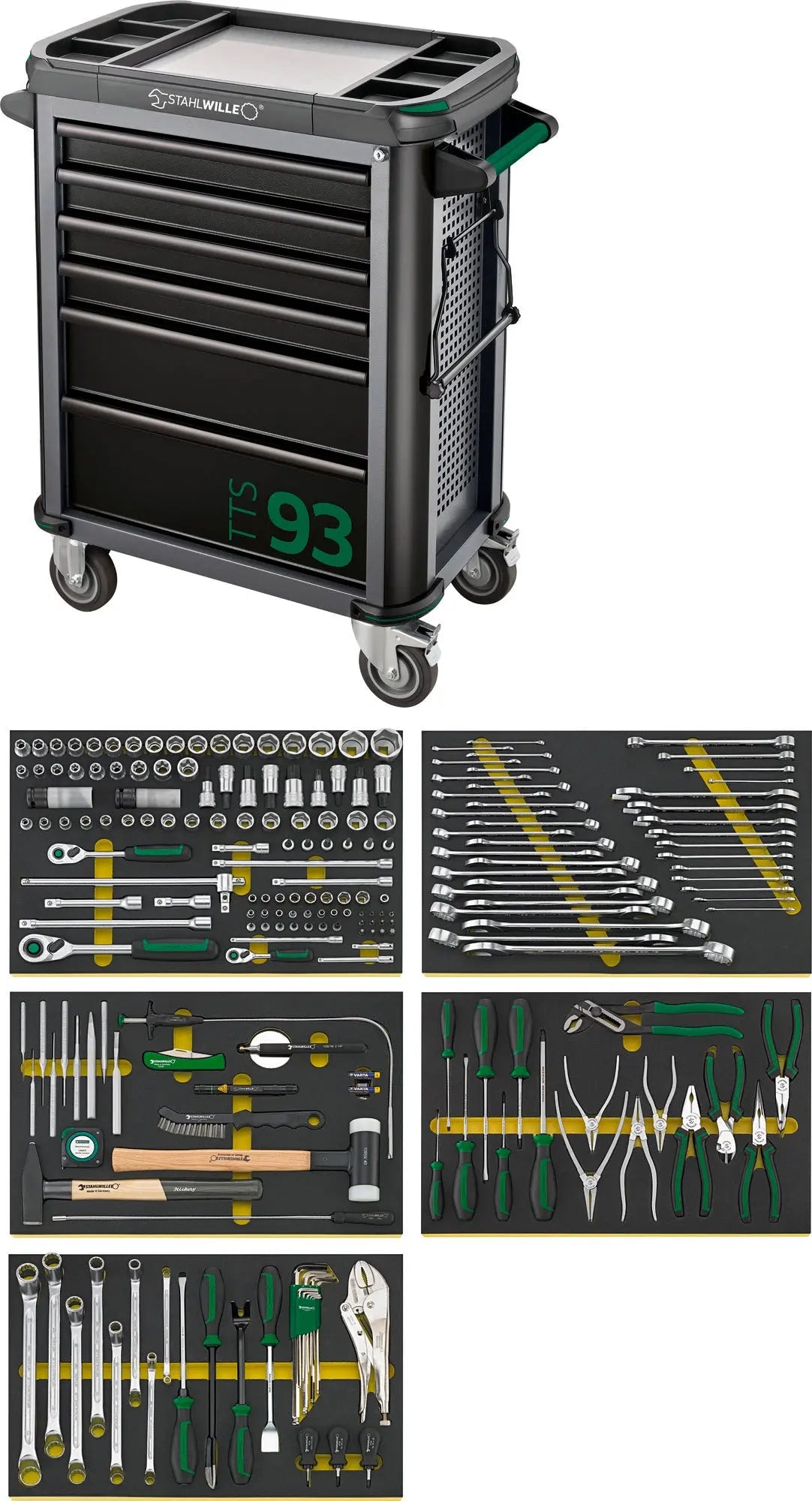 Stahlwille Set of 206 Assortment Tools with Tool Trolley - ST 98830203 Stahlwille