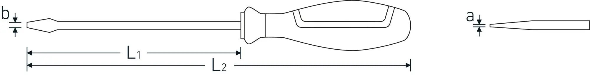 Stahlwille 3C Drall Slotted Screwdriver, Size 6, 1.6 x 10 x 200mm - ST 46203100 Stahlwille