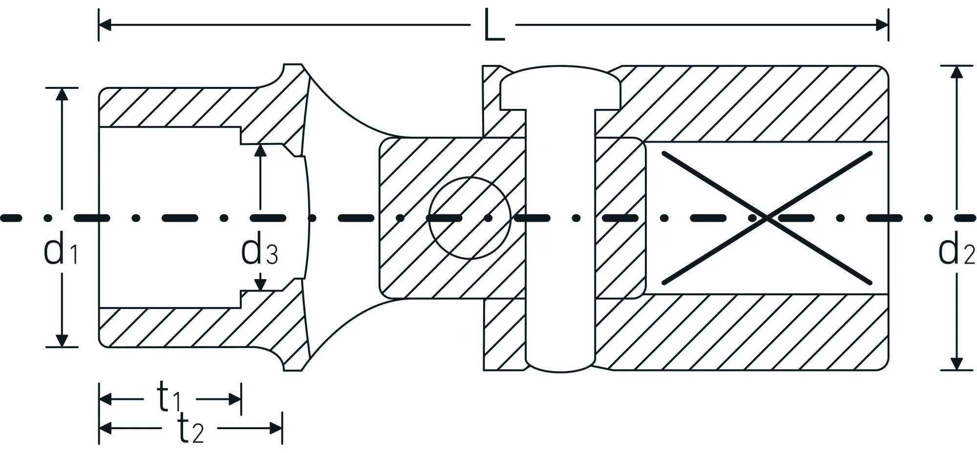 Stahlwille 1/2 in Uniflex Hexagon Drive Socket, 16mm - ST 03040016 Stahlwille