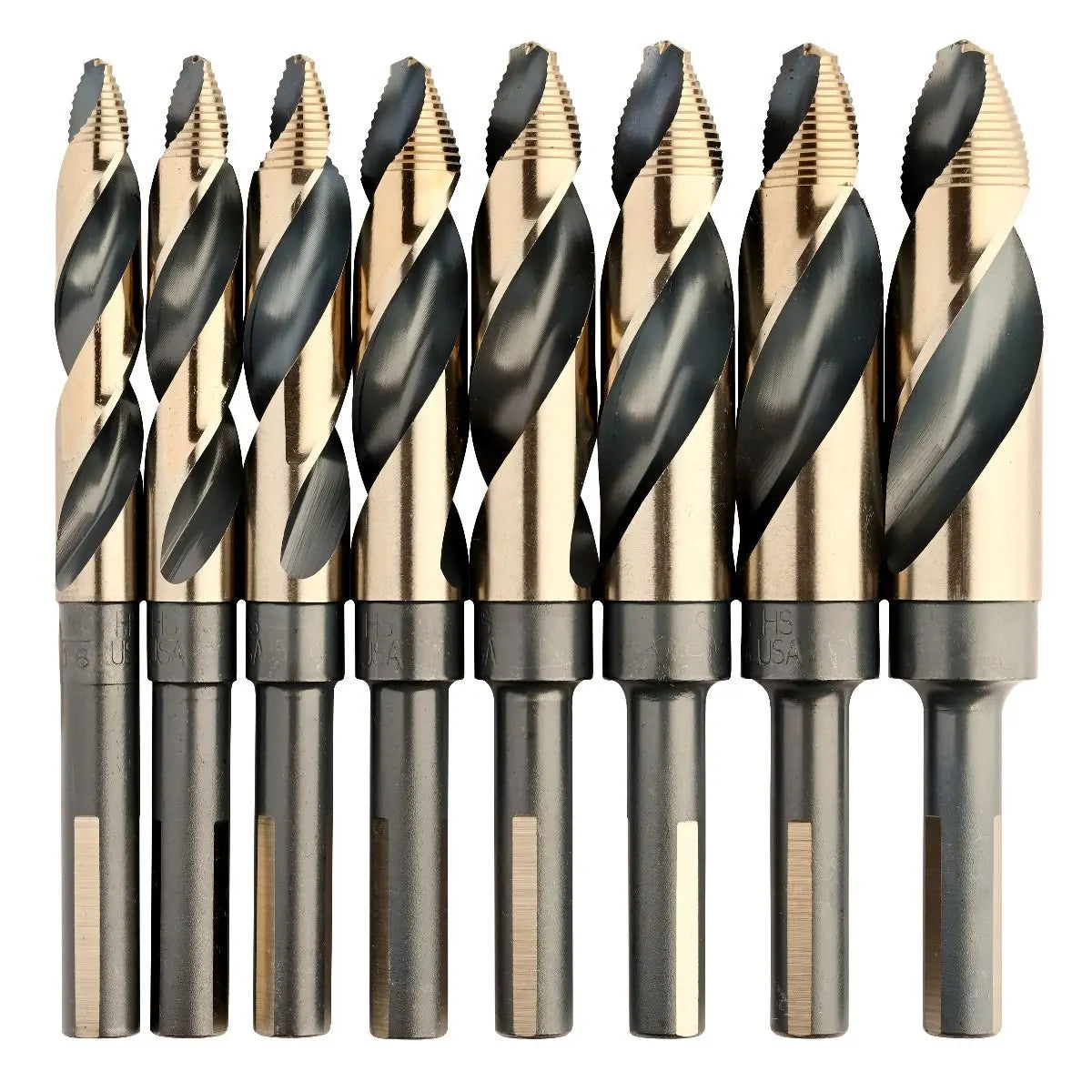 KnKut Set of 8 Step Point Drill Bit with 1/2 in Reduced Shank - 8KK12SP KnKut