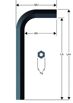 Eklind Security Hexagon L-Key 3/8 in - EK 90224 Hexagon L-Key Eklind