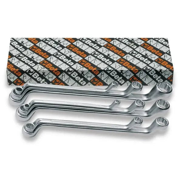 Beta Tools (Article# 90/S13) Set of 10 Bi-Ended Bi-Hexagon Ring Wrenches - BT 000900170 