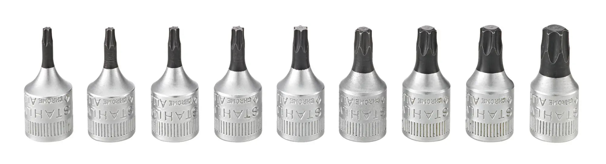 Stahlwille Set of 9 1/4 in Drive Torx Socket for Screwdriver - ST 96017709 Stahlwille
