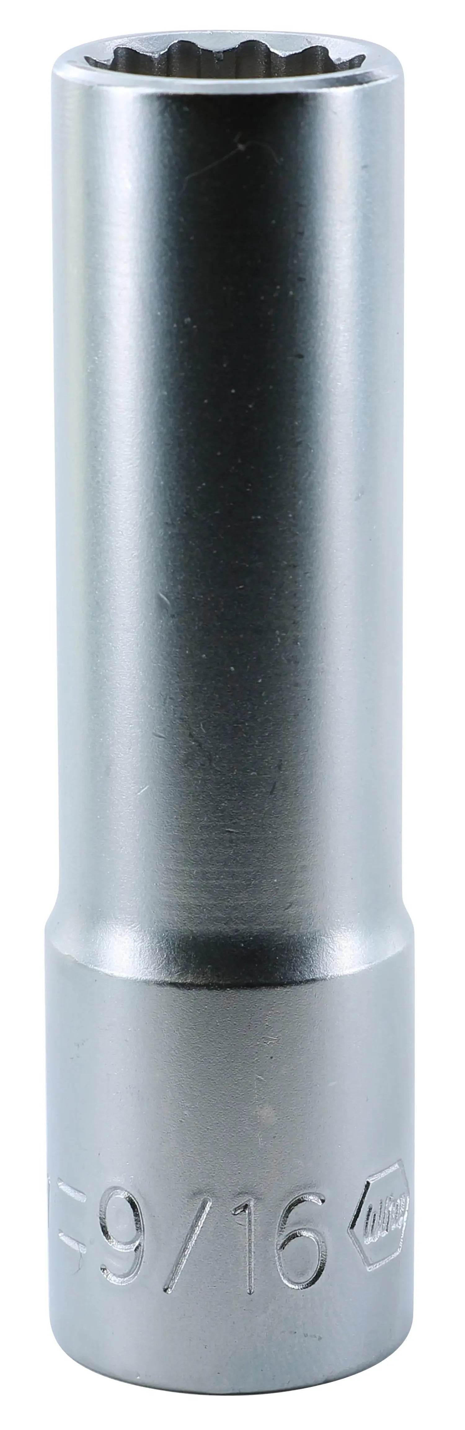 Wiha 33854, 1/2" Drive Deep Socket, 12 Point, 9/16" Wiha