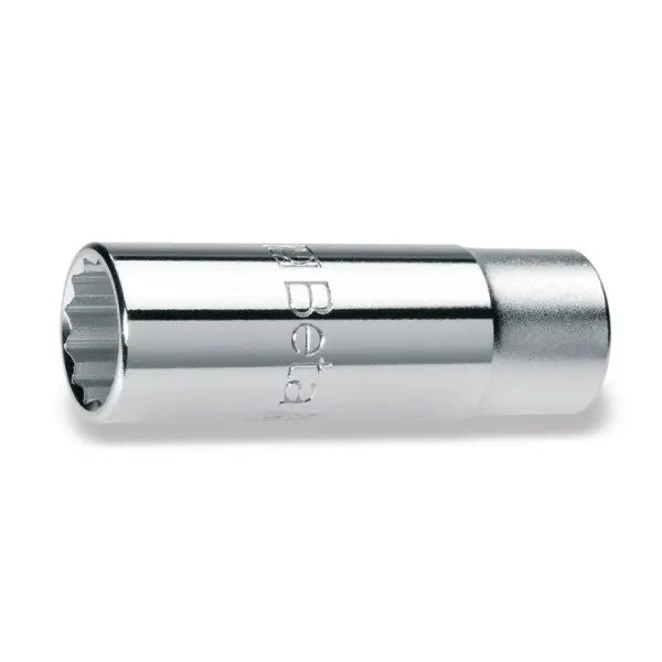 Beta Tools (Article# 910AS-L 7/16) 7/16 in, Bi-Hexagon Hand Socket, Long Series, 12 Point 3/8 in Drive, Chrome-Plated - BT 9100353 Beta Tools