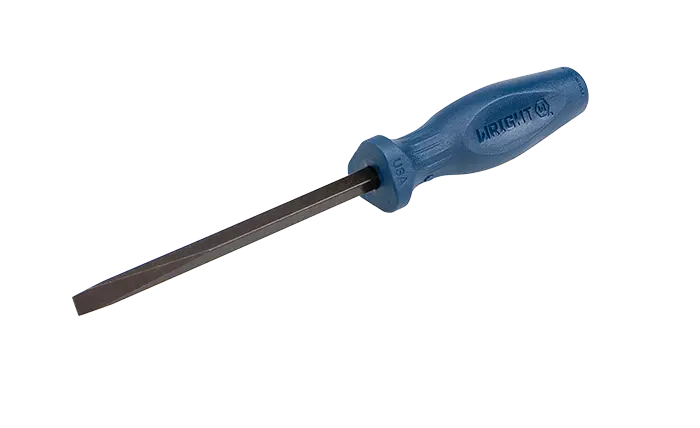 Wright Tool 3/8 in Large Ergonomic Handle Square Shank Slotted Screwdriver, Blade Length 8 in - WT 9135 Screwdriver Wright Tool