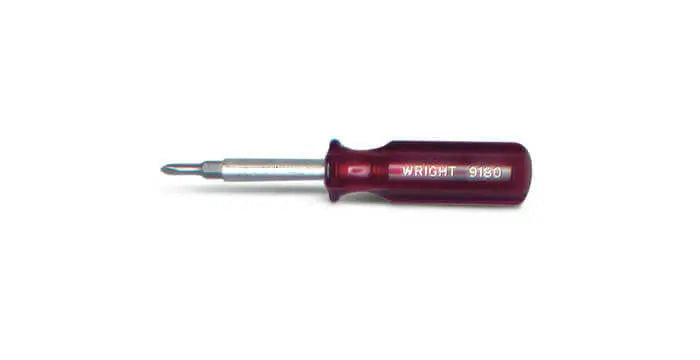 Wright Tool 4-in-1 Phillips Screwdriver, 3/16 in x 5/16 in, PH1, PH2 - WT 9180 Screwdriver Wright Tool
