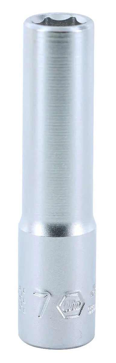 Wiha 33344, 1/4" Dr. Deep Socket Inch, 6 Pt, 7.0mm Wiha