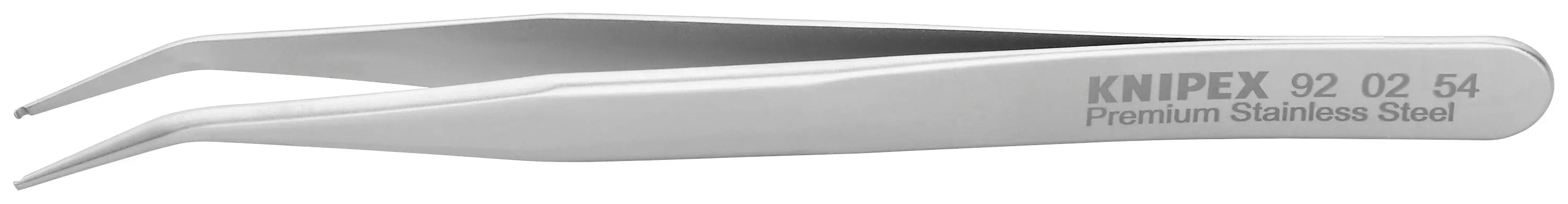 Knipex 92 02 54 KN | Premium Stainless Steel Positioning Tweezers, 45 degree Angled, SMD Knipex
