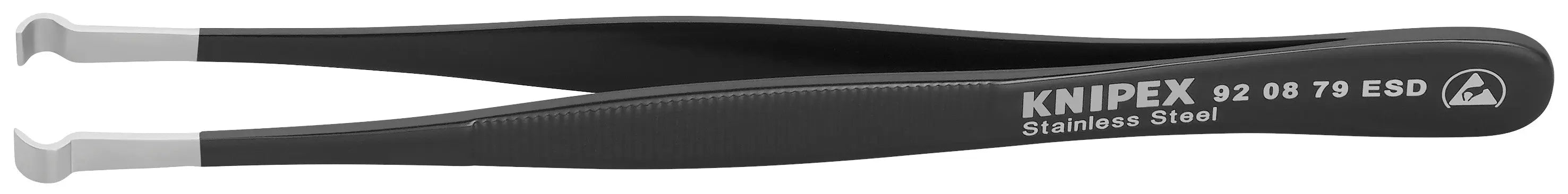 Knipex 92 08 79 ESD KN | Stainless Steel Positioning Tweezers, ESD Knipex