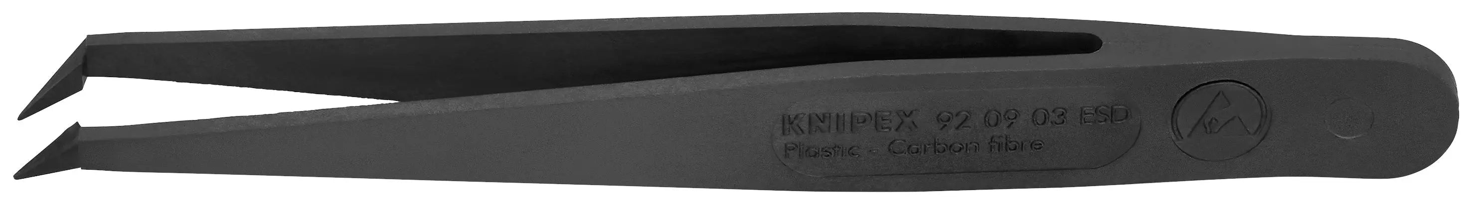Knipex 92 09 03 ESD KN | Plastic Gripping Tweezers, Pointed Tips, ESD Knipex