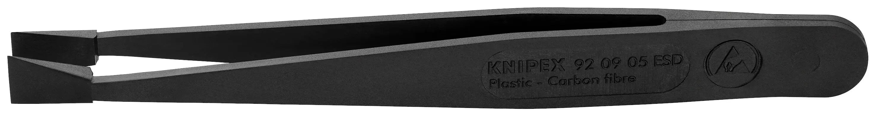 Knipex 92 09 05 ESD KN | Plastic Gripping Tweezers, Blunt Tips, ESD Knipex