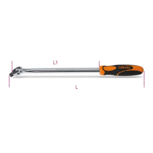Beta Tools (Article# 920/36A) 1/2 in Swivel Drive Handle, Chrome-Plated - BT 9200847 Beta Tools
