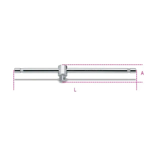 Beta Tools (Article# 920/42) 1/2 in Sliding Drive T-Handle, Chrome-Plated - BT 9200854 Beta Tools