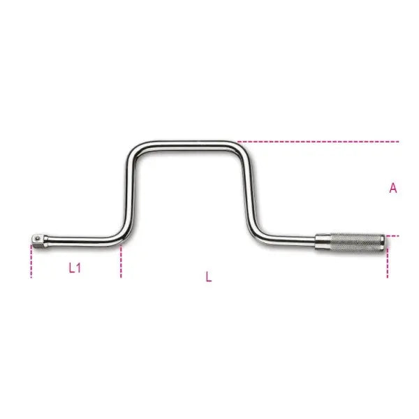 Beta Tools (Article# 920/46) 1/2 in Drive Handle with Speed Brace, Chrome-Plated - BT 9200862 Beta Tools