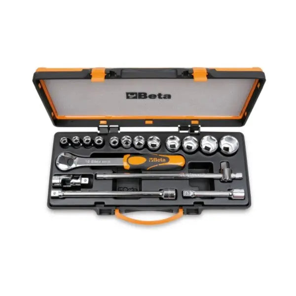 Beta Tools (Article# 920A/C12) Set of 17 1/2 in Drive Metric Ratchet and Socket - BT 9200931 Beta Tools
