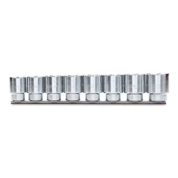 Beta Tools (Article# 920A/SB8) Set of 13 Hand Sockets on Rail, 6 Point 1/2 in Drive, 23mm-32mm - BT 9200042 Beta Tools