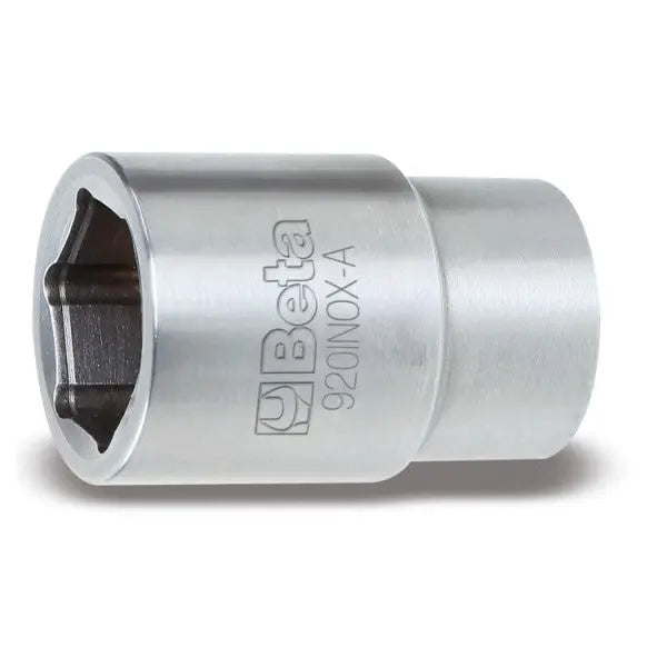 Beta Tools (Article# 920INOX-A 16) 16mm, Hexagon Hand Socket, 6 Point 1/2 in Drive, INOX Stainless Steel - BT 9203016 Beta Tools