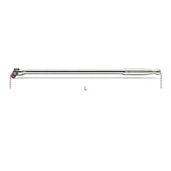 Beta Tools (Article# 920M/35L) 1/2 in Swivel Drive with Metal Handle, Long Series, Chrome-Plated - BT 9200843 Beta Tools