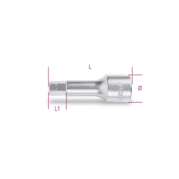 Beta Tools (Article# 920ME 17) 17mm, 1/2 in Drive Hexagon Bit Socket, Chrome-Plated - BT 9200517 Beta Tools