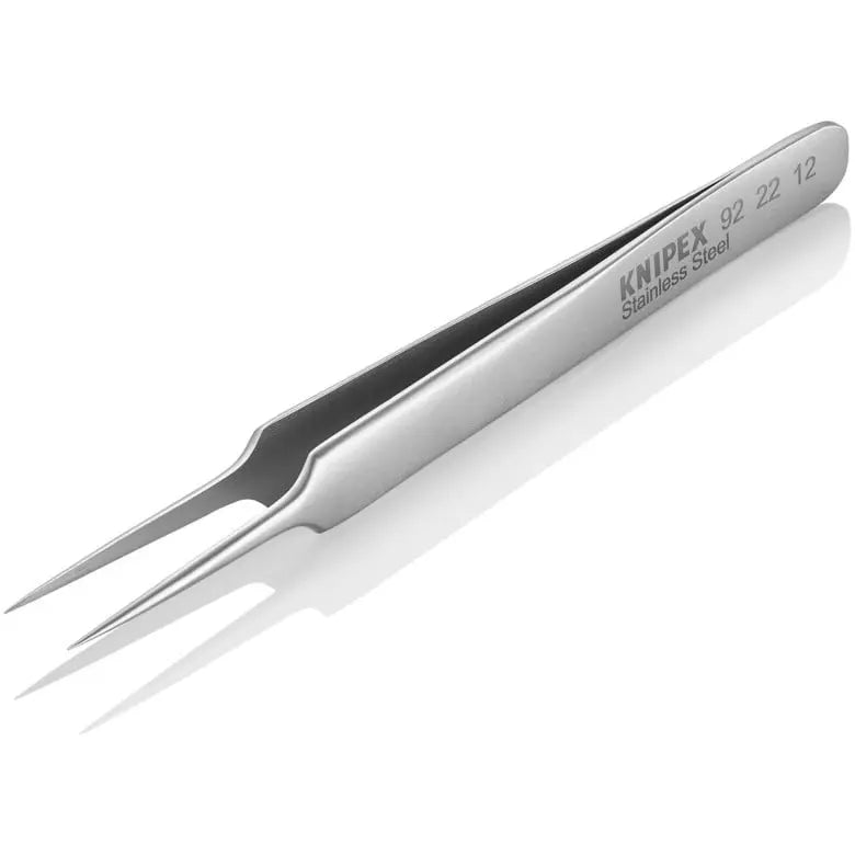 Knipex Stainless Steel Needle Point Tip Gripping Tweezer, 8 in - KN 92 22 12 Knipex