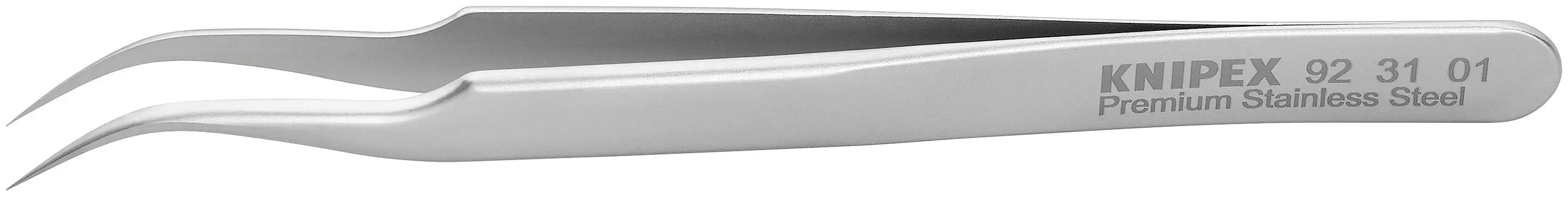 Knipex 92 31 01 KN | Premium Stainless Steel Gripping Tweezers, 45 degree Angled, Needle-Point Tips Knipex