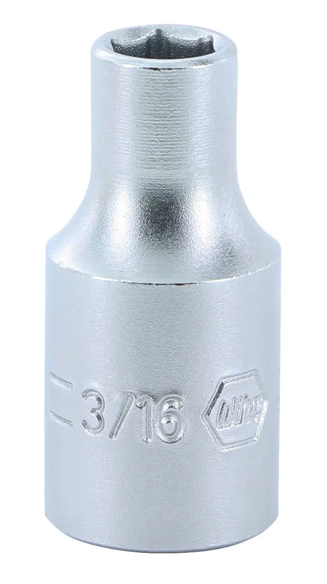 Wiha 33306, 1/4" Drive Socket, 6 Point, 3/16" Wiha