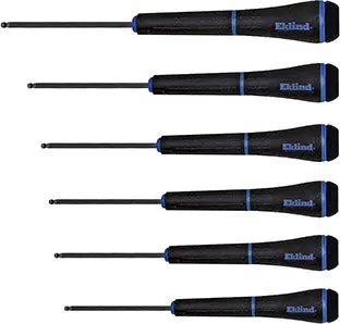 Eklind Set of 6 Ball End Hexagon PSD Precision Screwdriver 1.3 - 4mm - EK 92600 Screwdriver Set Eklind