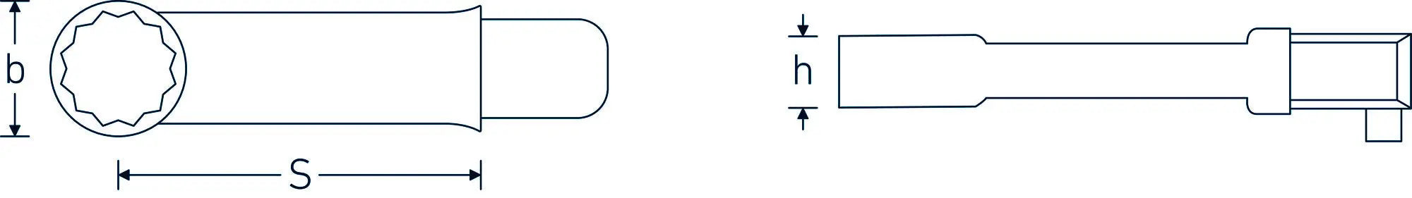 Stahlwille Ring Ended Insert Tool, 13mm, 9 x 12mm, 19.3mm Width - ST 58620013 Stahlwille