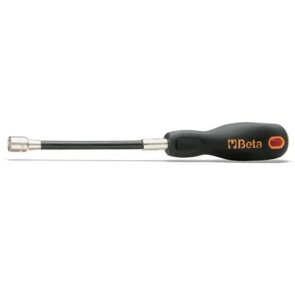 Beta Tools (Article# 943FL 7) 7mm Flexible Hexagon Shaft Nut Driver with Handle, Chrome-Plated - BT 9430307 Beta Tools
