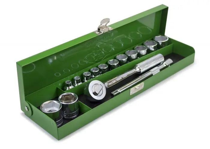 SK Tools Set of 15 3/8 in Drive Full Range Fractional Socket - SK 94515 SK Tools