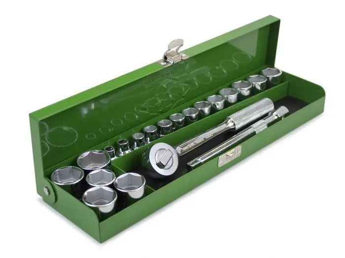 SK Tools - 20 Pc Metal box 3/8dr Metric set - 94521 SK Tools