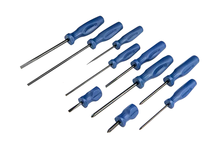 Wright Tool Set of 10 Phillips and Slotted Screwdriver - WT 9476 Screwdriver Set Wright Tool