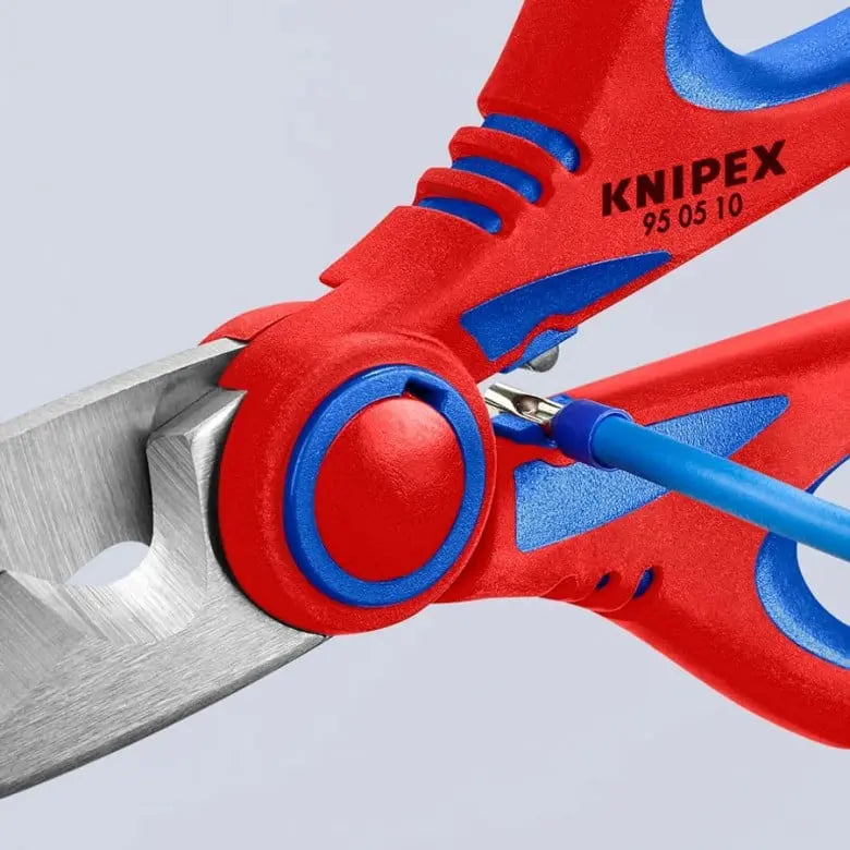 Knipex Electricians' Shears with Crimper, 6-1/4 in - KN 95 05 10 SBA Knipex